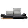 ECKSOFA in Flachgewebe Grau, Hellgrau  - Chromfarben/Hellgrau, Design, Holz/Textil (240/132cm) - Koinor