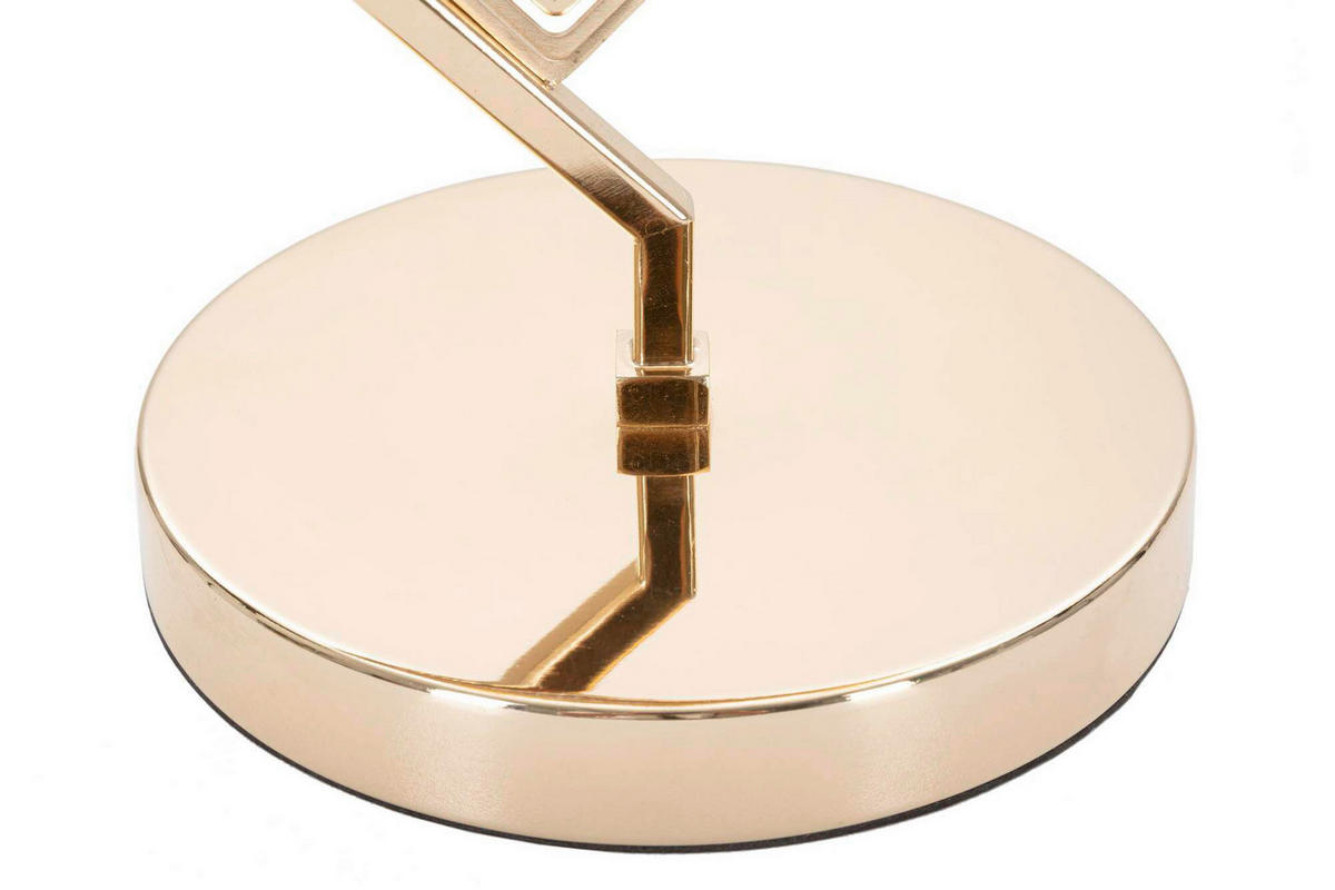 TISCHLEUCHTE - Goldfarben/Weiß, Basics, Textil/Metall (30/56/30cm)