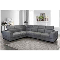 SJEDEĆA GARNITURA drvo, tekstil, drvni materijal  siva   - siva, Moderno, drvni materijal/drvo (245/305cm) - Hom`in