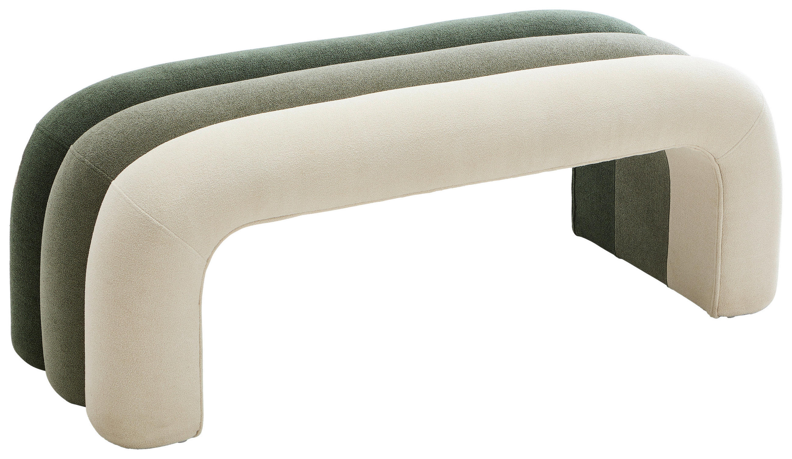 Xora Hockerbank Grün, Hellgrün, Beige 121.5x46.5x46.5 cm