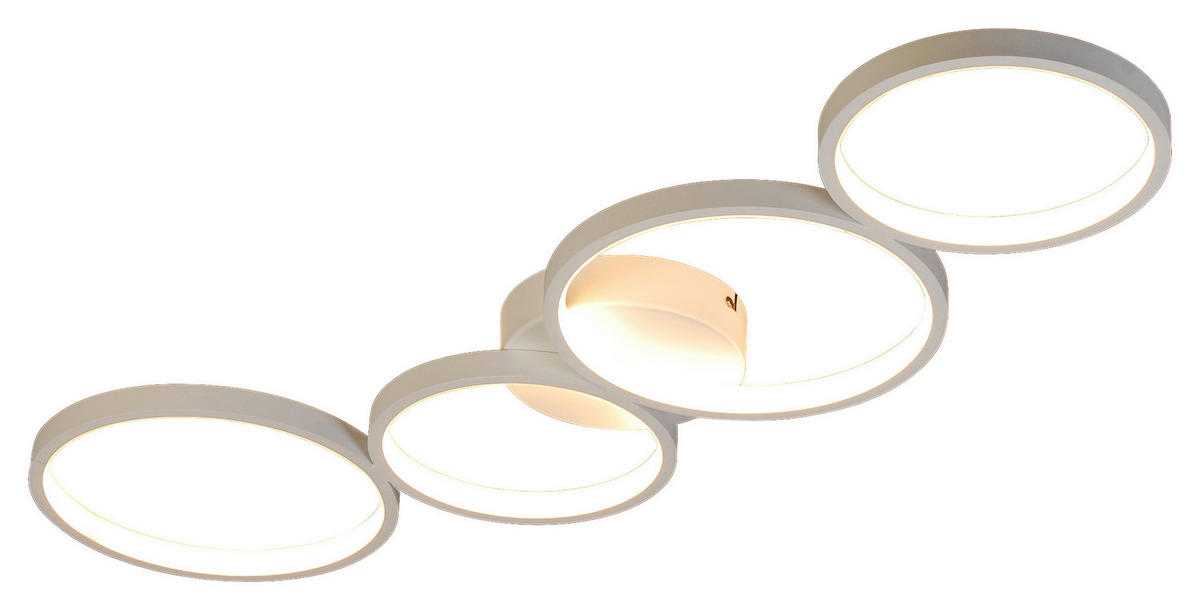 LED-DECKENLEUCHTE - Weiß, Trend, Kunststoff/Metall (87,5/37/5,5cm) - Novel