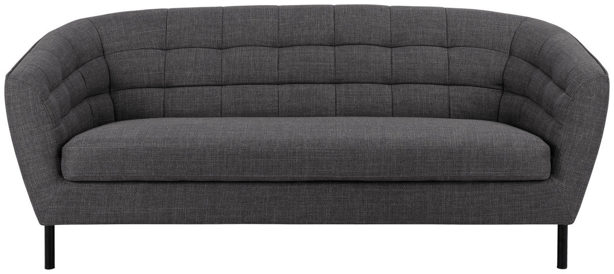 TROJMIESTNA POHOVKA, textil, antracitová - čierna/antracitová, Design, kov/textil (191/78/84cm) - MID.YOU