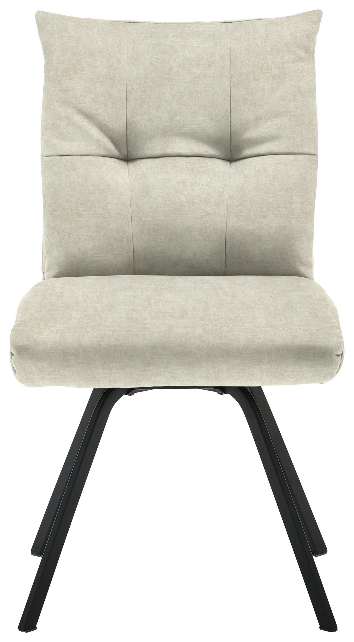 STUHL  in Velours Textil  - Schwarz/Naturfarben, Design, Textil/Metall (50/82/68cm) - Welnova