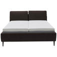 POLSTERBETT Matratze, Lattenrost Dunkelbraun 200/200 cm  - Hellbraun/Anthrazit, Design, Holz/Textil (200/200cm) - Johann Jakob