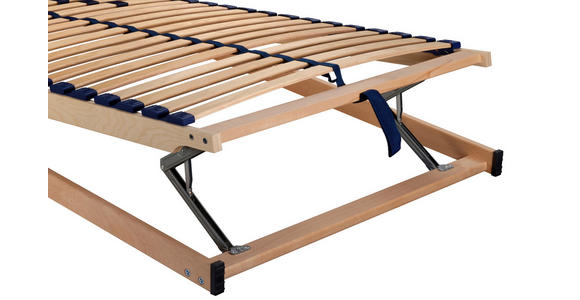 LATTENROST 90/200 cm Kopfteil, Fußteil, Mittelzone verstellbar, Birke  - Birkefarben/Buchefarben, Basics, Holz/Kunststoff (90/200cm) - Sleeptex