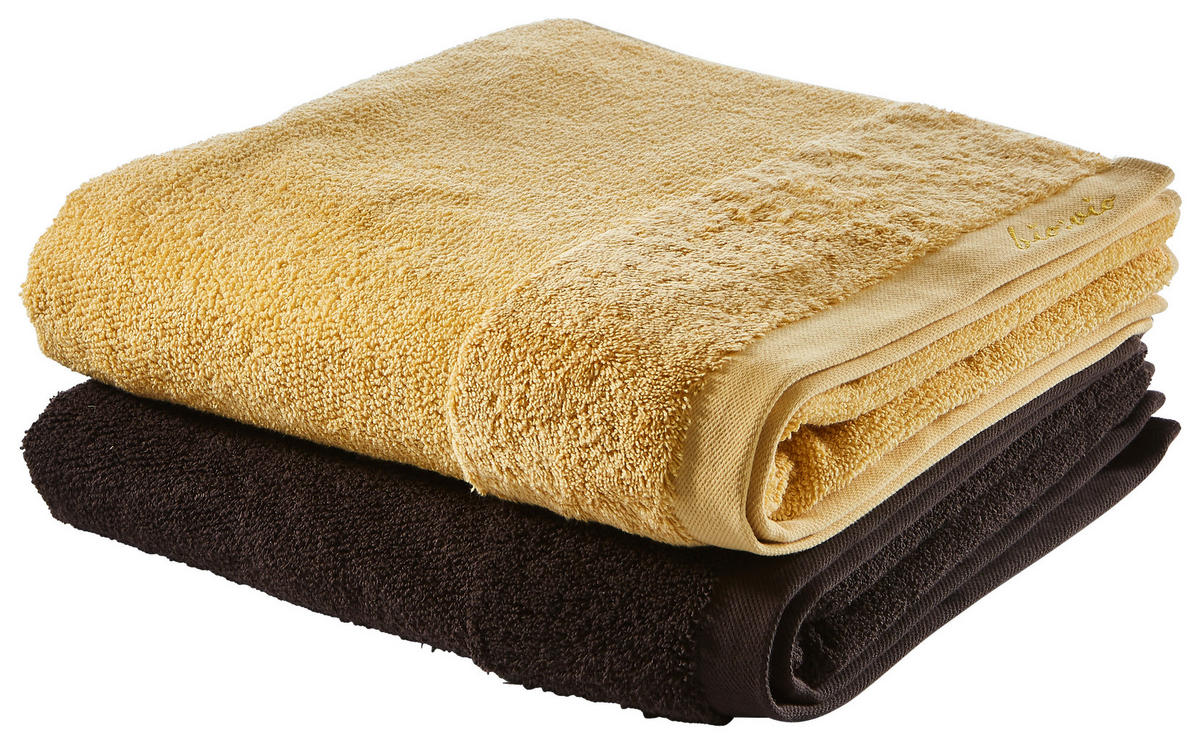 DUSCHTUCH BONITA 70/140 cm  - Currygelb, Natur, Textil (70/140cm) - Bio:Vio