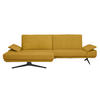 ECKSOFA in Flachgewebe Currygelb  - Currygelb/Schwarz, Design, Textil/Metall (155/284cm) - Koinor