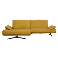ECKSOFA in Flachgewebe Currygelb  - Currygelb/Schwarz, Design, Textil/Metall (155/284cm) - Koinor