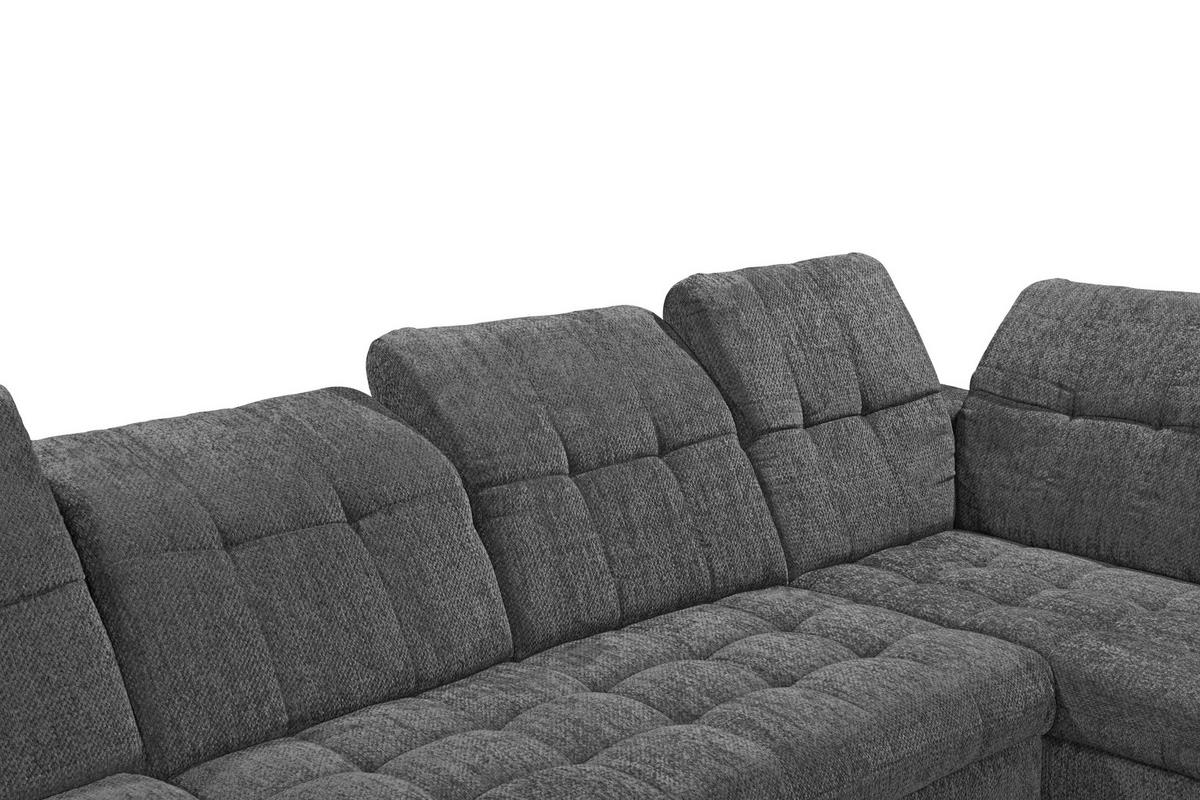 WOHNLANDSCHAFT MERCY Graphitfarben Mikrovelours  - Kaschmir/Graphitfarben, MODERN, Kunststoff/Textil (169/348/245cm) - MID.YOU