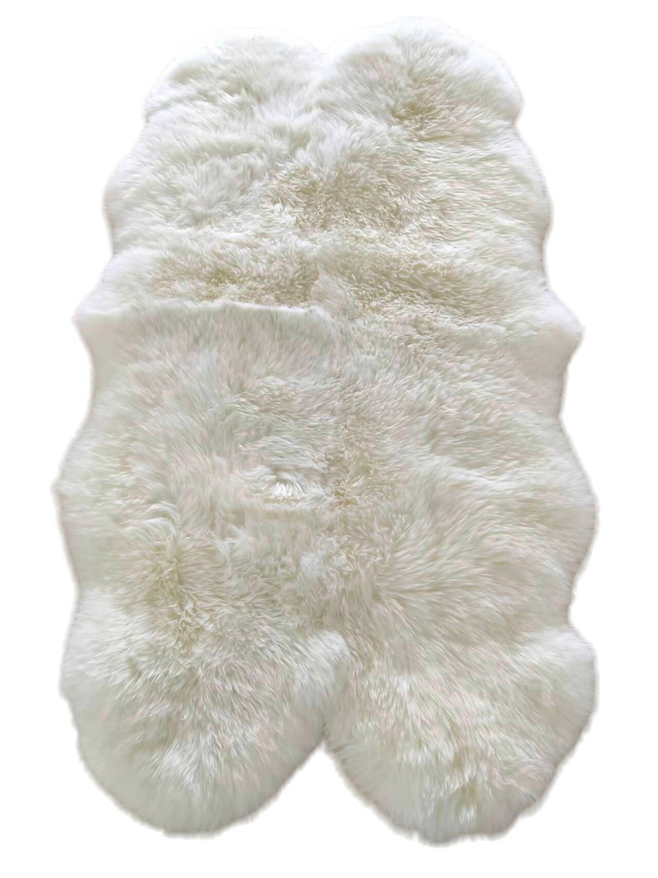 OVČÍ KOŽEŠINA, 105/180 cm, bílá