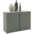 SIDEBOARD  in 120,2/89/43 cm  - Eichefarben/Schwarz, Design, Holzwerkstoff/Kunststoff (120,2/89/43cm) - Voleo
