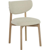 STOL     - beige/ek Bianco, Design, trä/textil (53/78/53cm) - Best Price