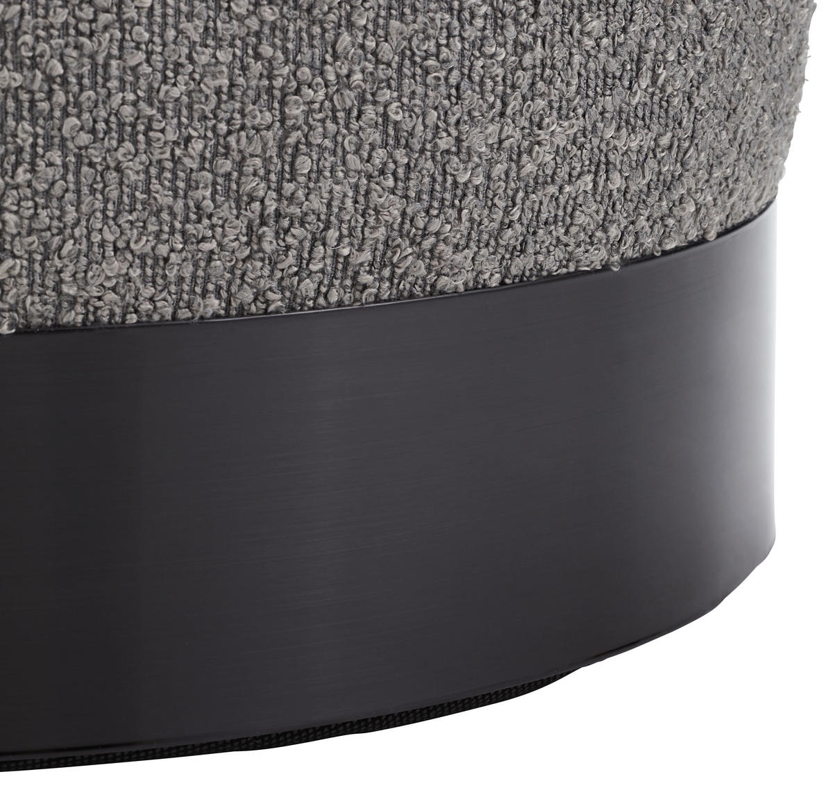 HOCKER in Metall, Textil, Holzwerkstoff Grau  - Schwarz/Grau, Trend, Holzwerkstoff/Textil (40/40/40cm) - Xora
