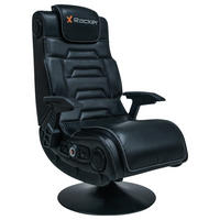 GAMINGSESSEL Schwarz Metall, Kunststoff, Leder   - Schwarz, MODERN, Leder/Kunststoff (62cm) - X Rocker