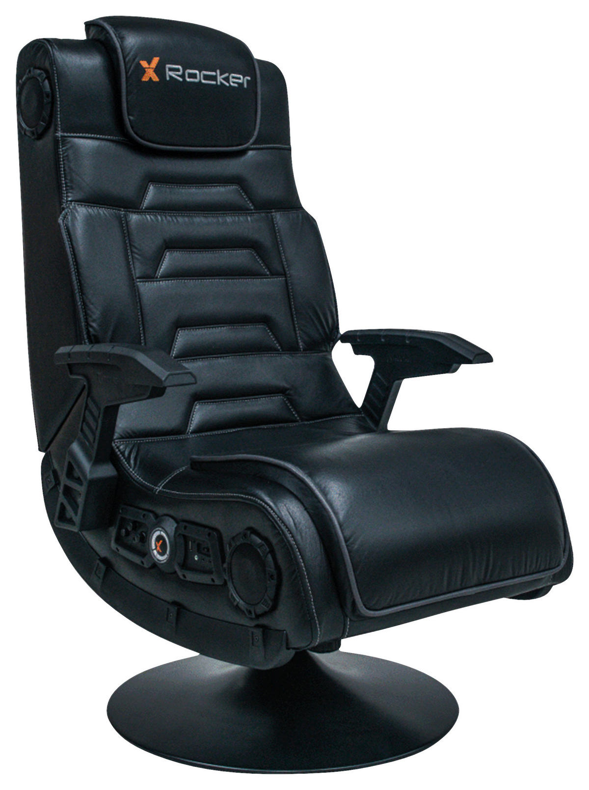 GAMINGSESSEL Schwarz Metall, Kunststoff, Leder   - Schwarz, MODERN, Leder/Kunststoff (62cm) - X Rocker