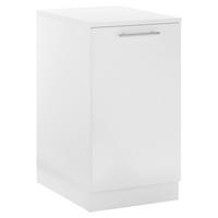 MEHRZWECKSCHRANK 50/92/68 cm  in Weiß  - Chromfarben/Schwarz, Design, Holzwerkstoff/Kunststoff (50/92/68cm)