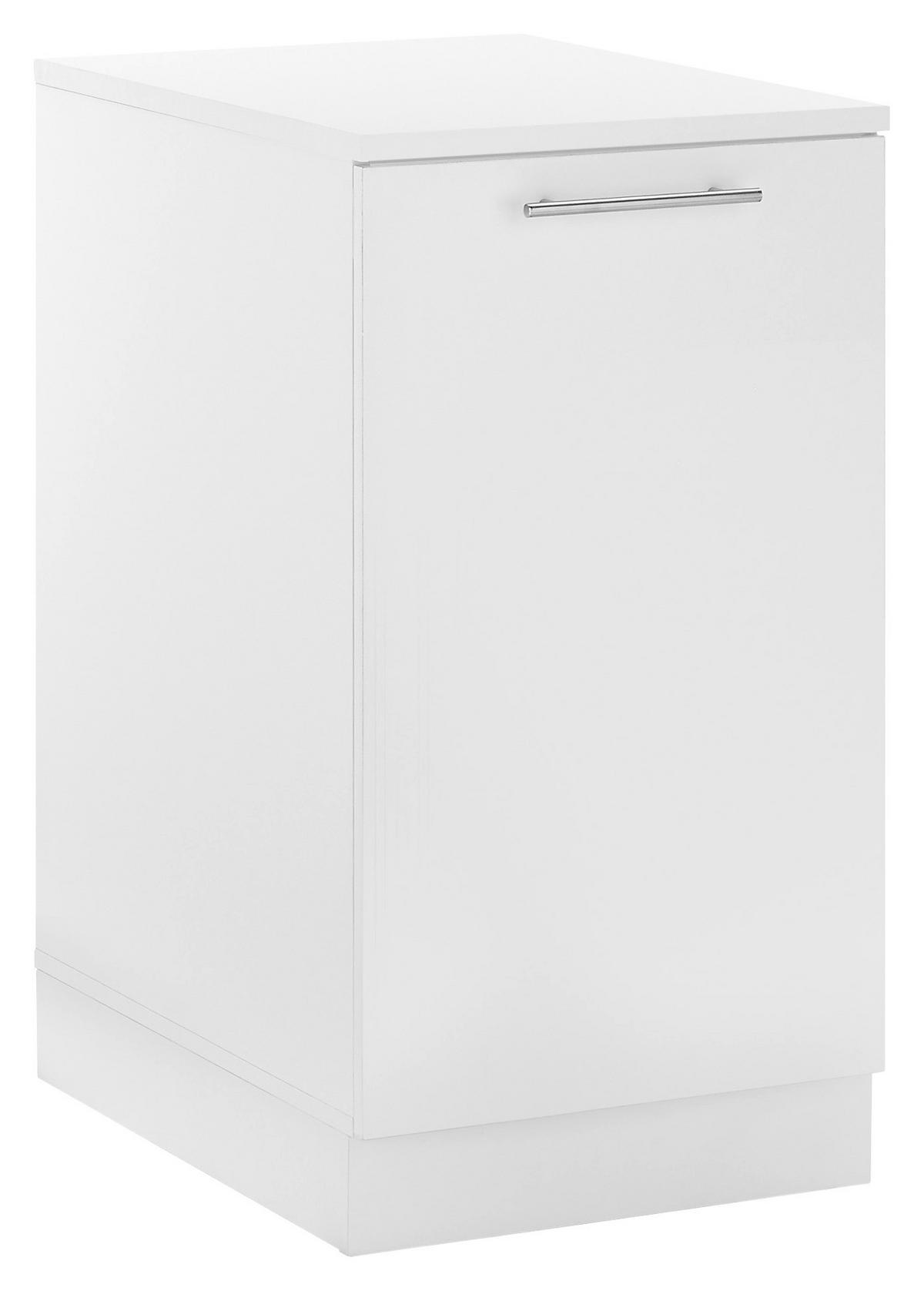 MEHRZWECKSCHRANK 50/92/68 cm  in Weiß  - Chromfarben/Schwarz, Design, Holzwerkstoff/Kunststoff (50/92/68cm)