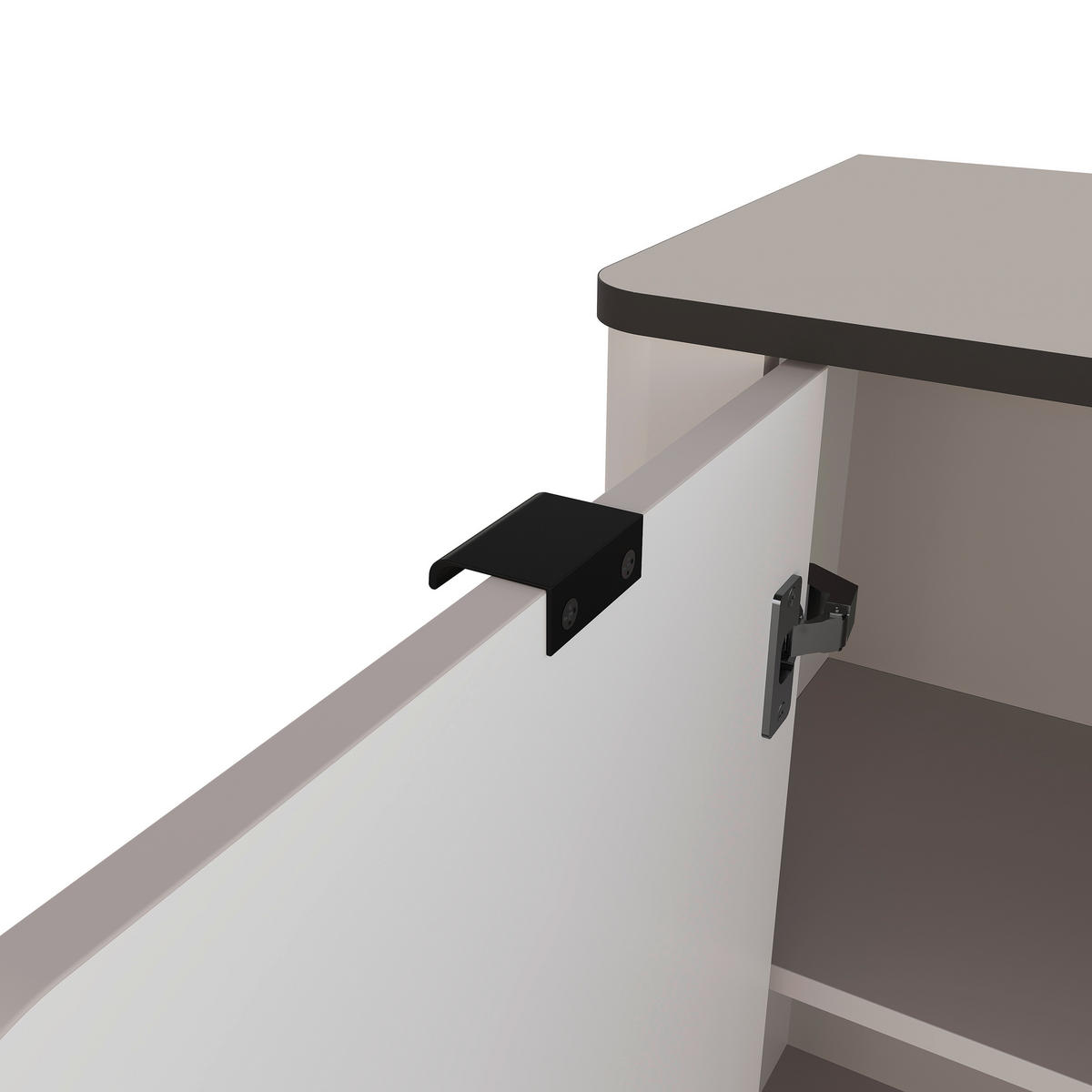 SIDEBOARD  in 136,8/82/35,2 cm  - Kaschmir/Schwarz, MODERN, Holzwerkstoff/Kunststoff (136,8/82/35,2cm) - Carryhome