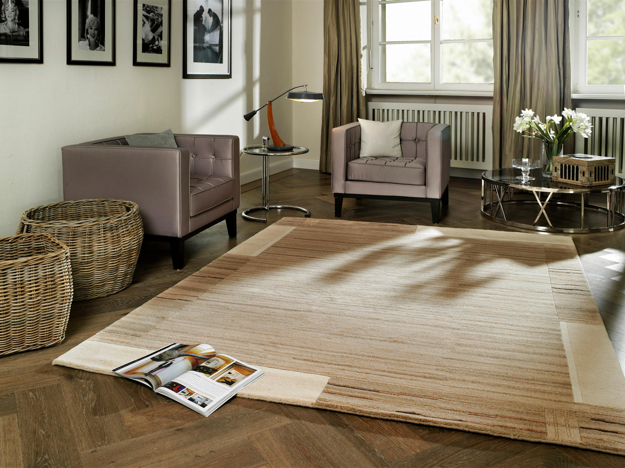 Thumbnail - Cazaris Orientteppich Pavitra, Gelb, Textil, Uni, rechteckig, 90x160 cm, für Fußbodenheizung geeignet, Teppiche & Böden,...