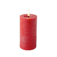 LUMÂNARE LED 7/15 cm  - roșu, Basics, plastic/parafină (7/15cm) - Ambia Home