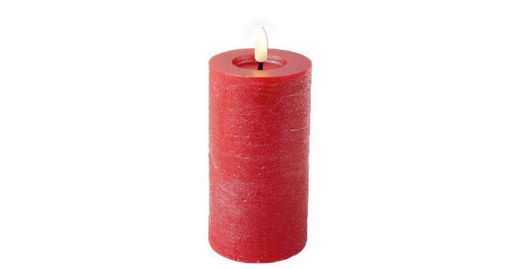 LED-KERZE 7/15 cm - Rot, Basics, Kunststoff/Paraffin (7/15cm) - Ambia Home