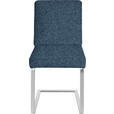 SCHWINGSTUHL  in Stahl Chenille  - Chromfarben/Dunkelblau, Design, Textil/Metall (46/92/60cm) - Dieter Knoll