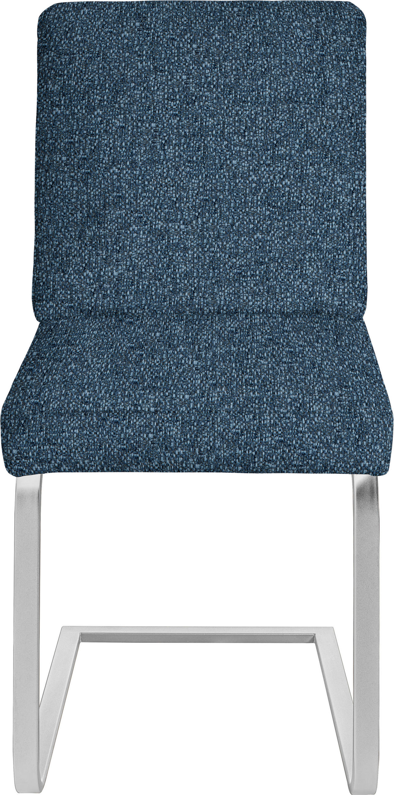 SCHWINGSTUHL  in Stahl Chenille  - Chromfarben/Dunkelblau, Design, Textil/Metall (46/92/60cm) - Dieter Knoll