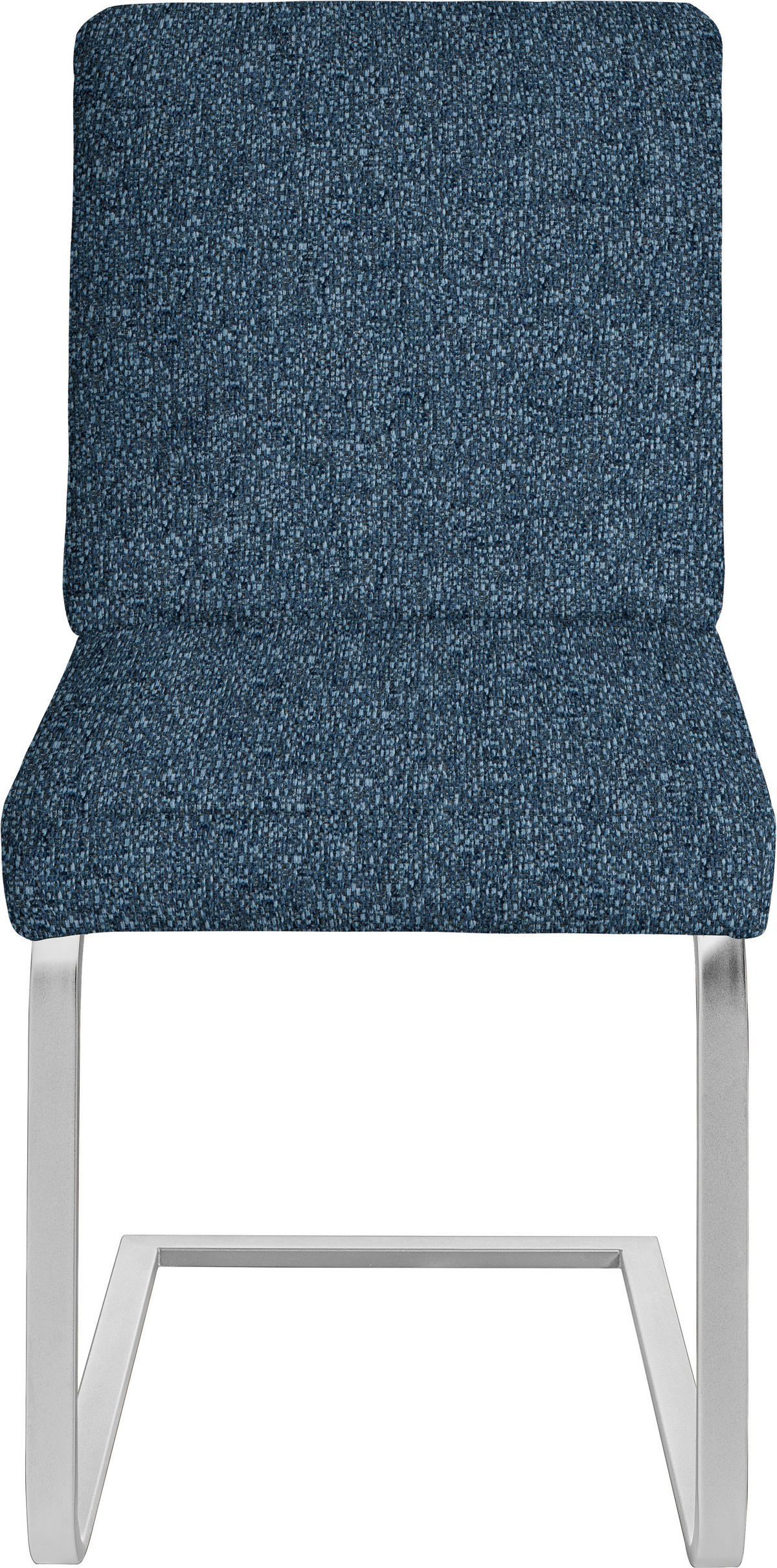 SCHWINGSTUHL  in Stahl Chenille  - Chromfarben/Dunkelblau, Design, Textil/Metall (46/92/60cm) - Dieter Knoll