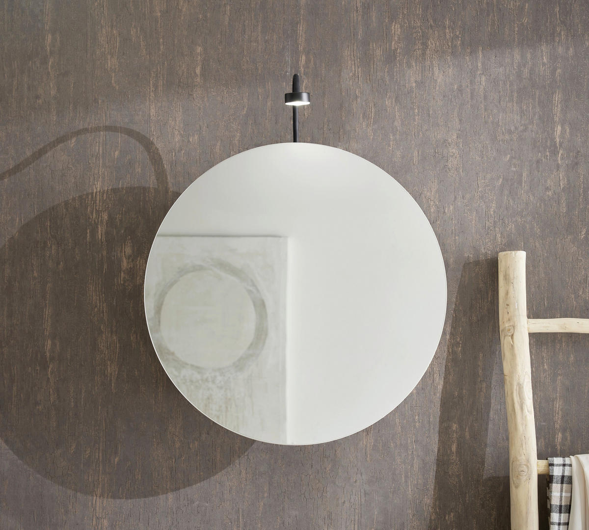TÜKRÖS SZEKRÉNY 60/60/20 cm  - kasmírszínű, Lifestyle, faalapú anyag/Üveg (60/60/20cm) - home24