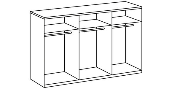 SCHWEBETÜRENSCHRANK 270/208/65 cm 2-türig Graphitfarben, Sahara - Schwarz/Graphitfarben, Design, Glas/Holzwerkstoff (270/208/65cm) - Carryhome