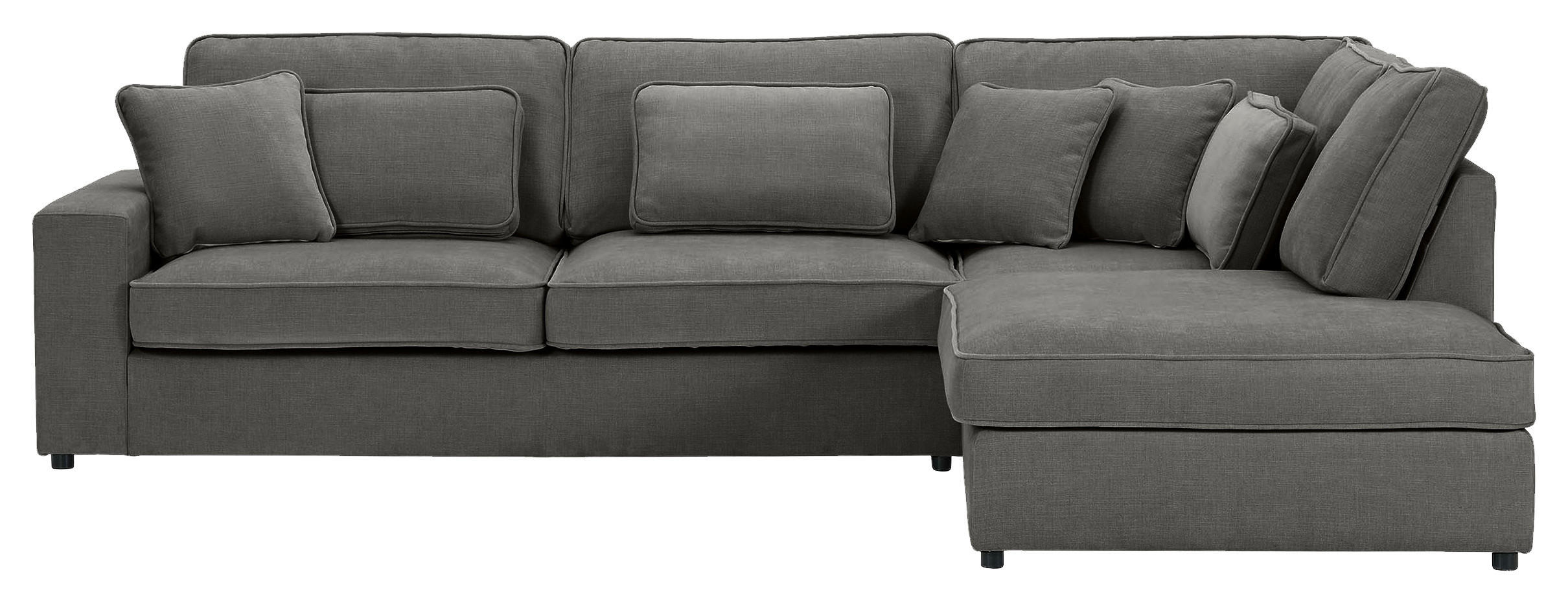 ECKSOFA Taupe Flachgewebe Zierkissen, Rückenkissen, Rücken echt  - Taupe/Schwarz, MODERN, Kunststoff/Textil (307/228cm) - Carryhome