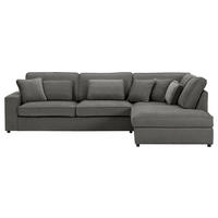 ECKSOFA Taupe Flachgewebe Zierkissen, Rückenkissen, Rücken echt  - Taupe/Schwarz, MODERN, Kunststoff/Textil (307/228cm) - Carryhome
