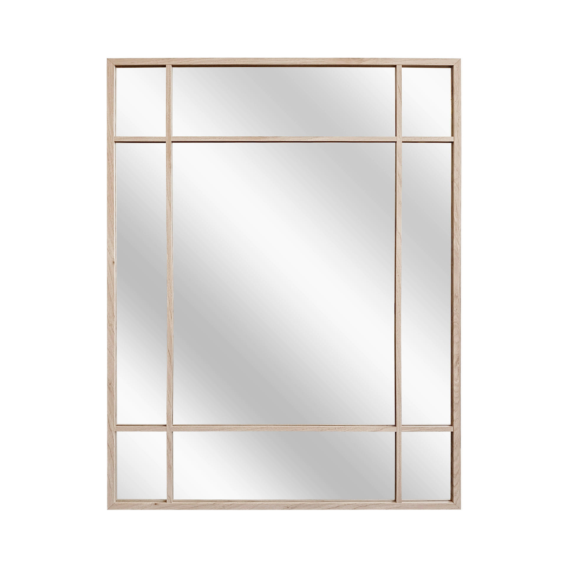DEKOSPIEGEL  69/95 cm   in rechteckig  - Eichefarben, Basics, Glas/Holz (69/95cm)