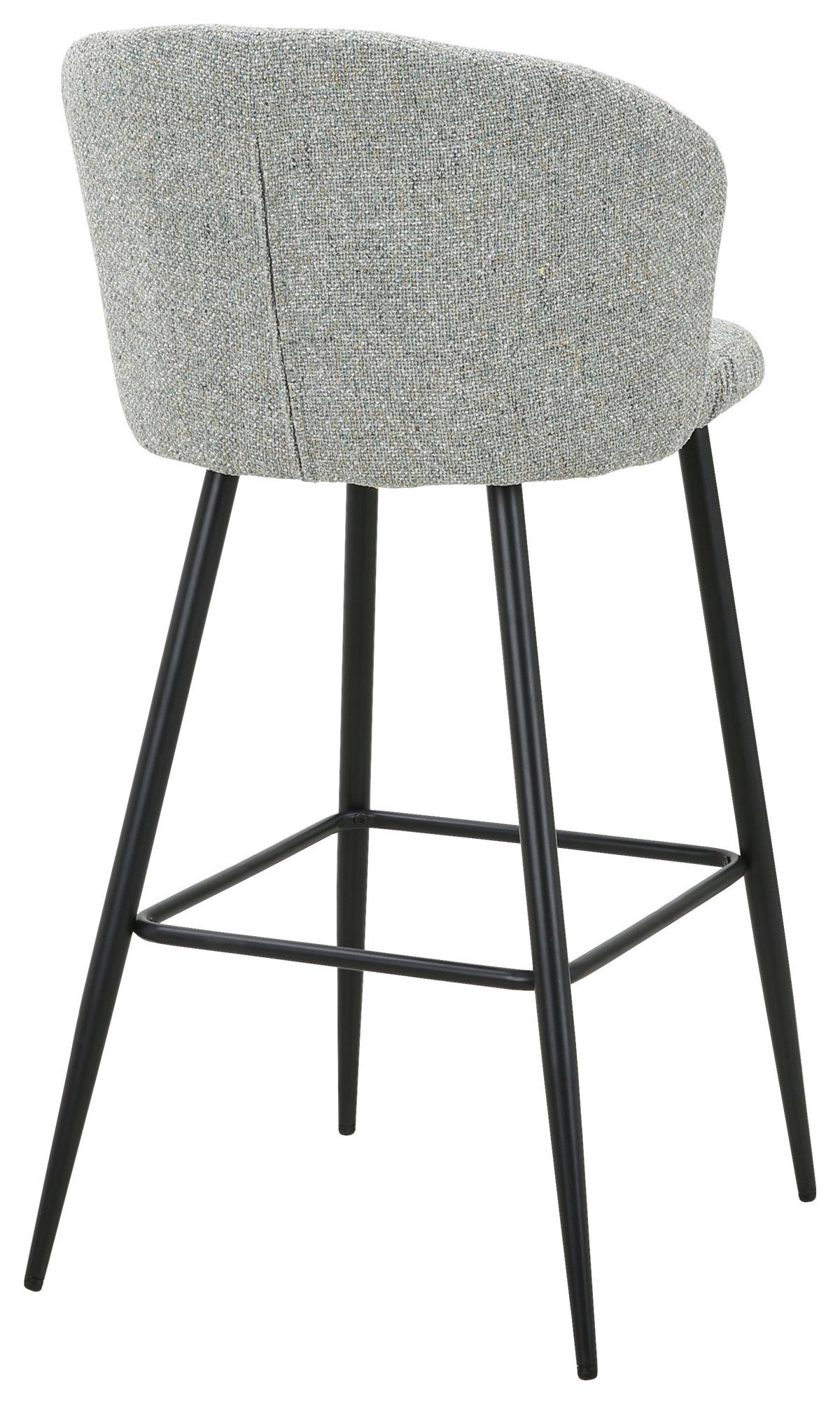 BARHOCKER in Metall, Textil Schwarz, Graugrün  - Schwarz/Graugrün, MODERN, Textil/Metall (55/103/55cm) - Carryhome