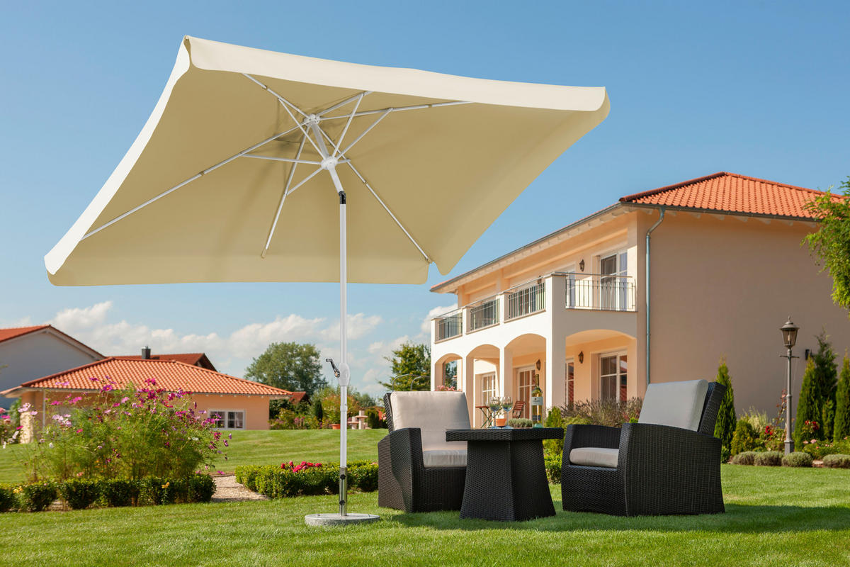 SONNENSCHIRM 300 cm Naturfarben  - Weiß/Naturfarben, Basics, Textil/Metall (200/250/300cm) - Schneider