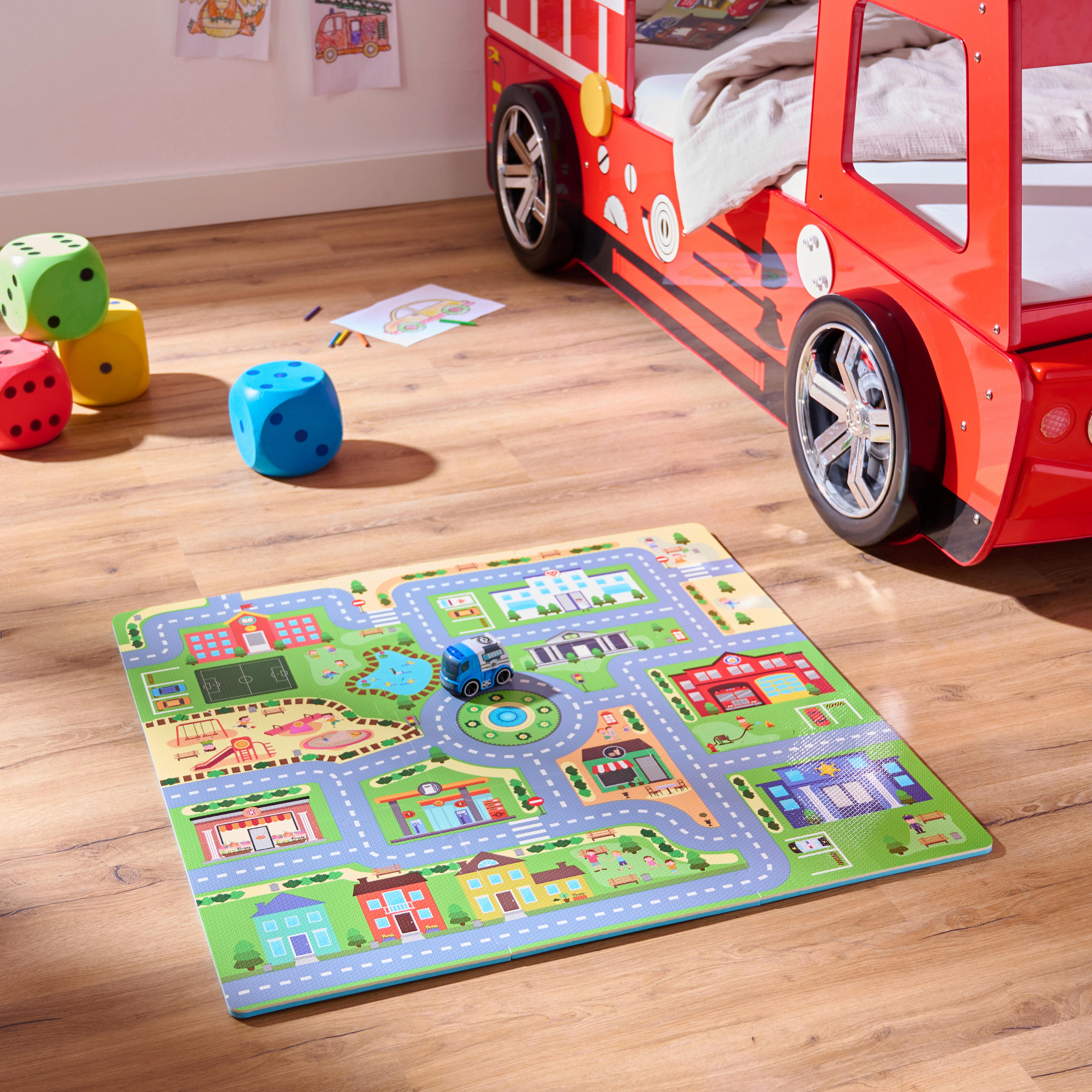 PUZZLEMATTE  - Multicolor, Basics, Kunststoff (92/92/1cm) - My Baby Lou