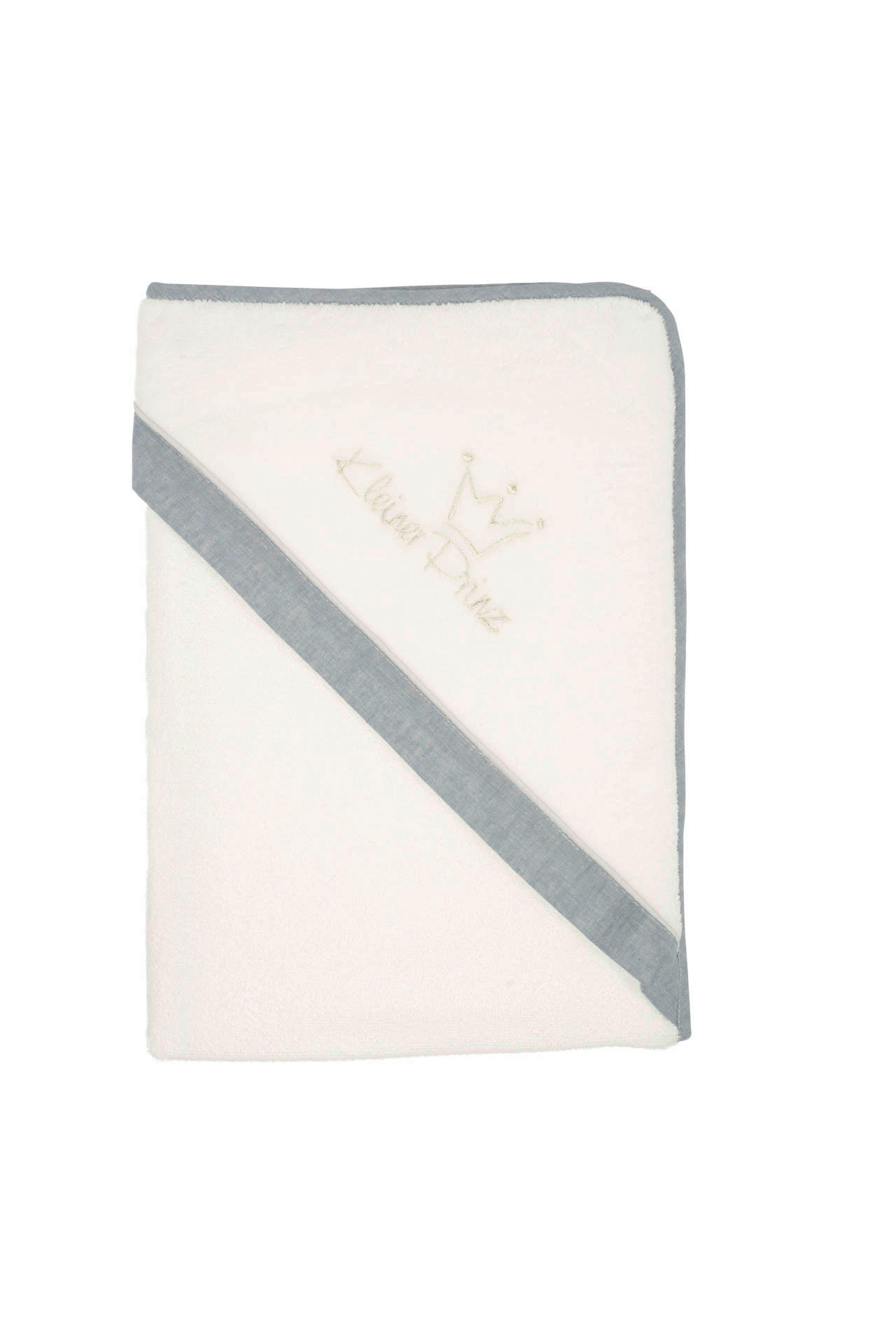 KAPUZENBADETUCH 100/100 cm    - Blau/Weiß, Basics, Textil (100/100cm) - Bebe's Collection