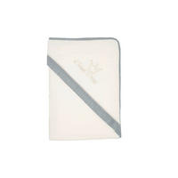 KAPUZENBADETUCH 100/100 cm    - Blau/Weiß, Basics, Textil (100/100cm) - Bebe's Collection