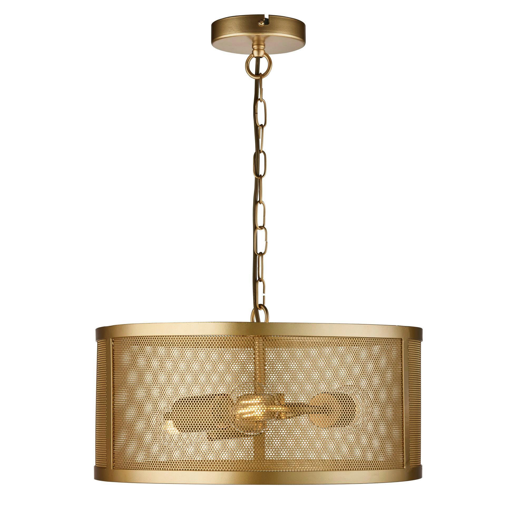 Searchlight Hängeleuchte Fishnet Gold 150 cm