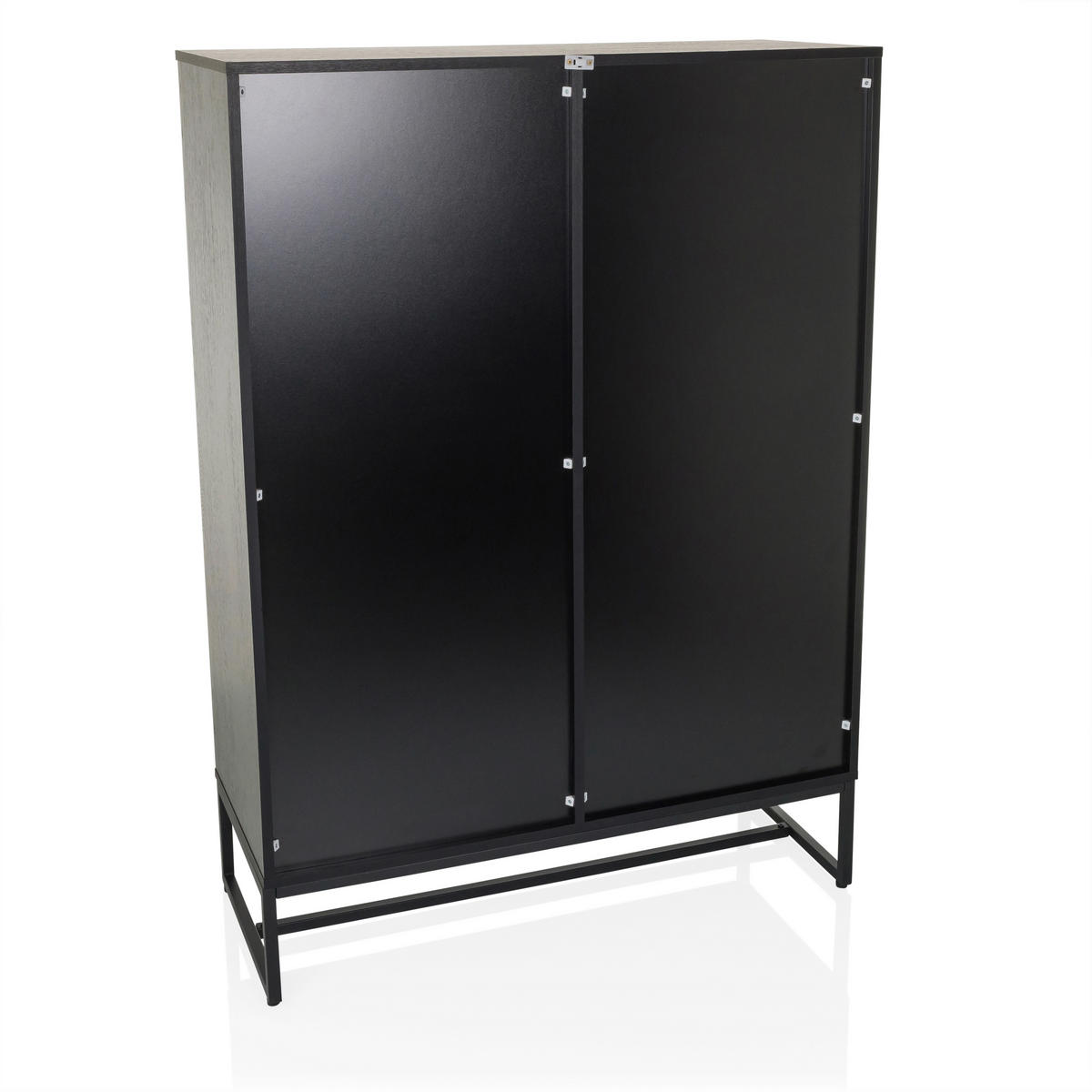 HIGHBOARD  in 100/140/40 cm  - Eichefarben/Schwarz, MODERN, Holzwerkstoff/Metall (100/140/40cm) - MID.YOU