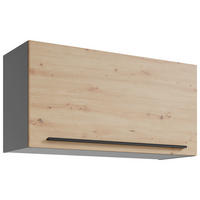 KÜCHENOBERSCHRANK 100/50/31 cm  in Anthrazit, Eiche Artisan  - Anthrazit/Schwarz, Design, Holzwerkstoff/Kunststoff (100/50/31cm) - MID.YOU