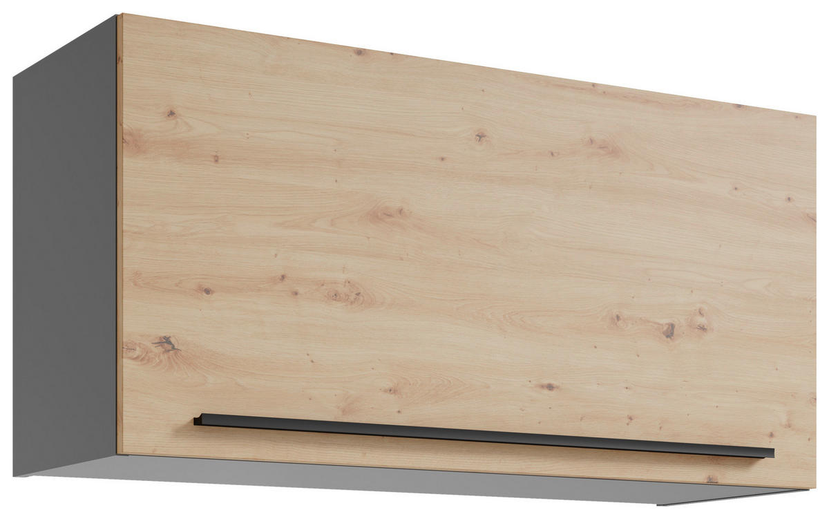 KÜCHENOBERSCHRANK 100/50/31 cm  in Anthrazit, Eiche Artisan  - Anthrazit/Schwarz, Design, Holzwerkstoff/Kunststoff (100/50/31cm) - MID.YOU