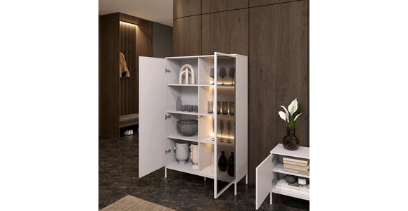 HIGHBOARD  103/167/38 cm  - Kaschmir, KONVENTIONELL, Glas/Holzwerkstoff (103/167/38cm) - Xora
