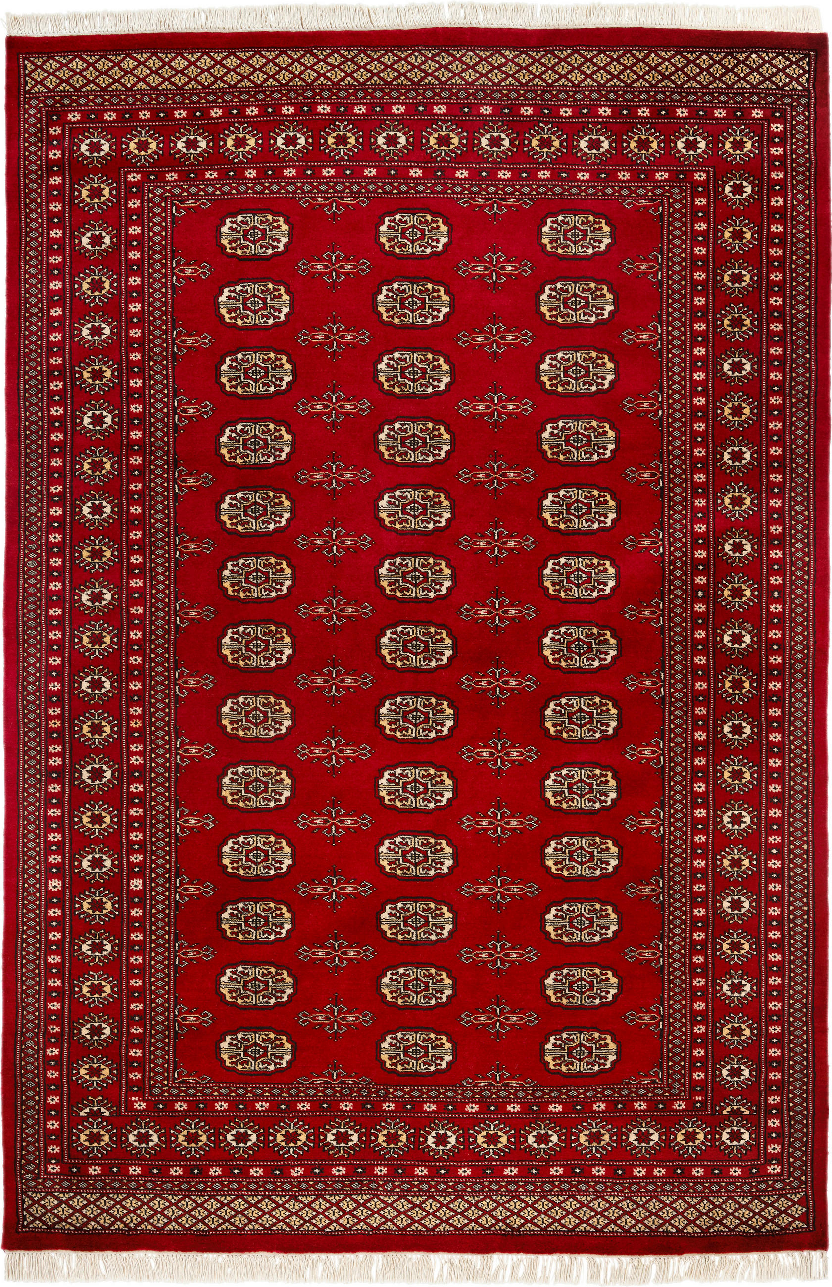 ORIENTTEPPICH  Wohnzimmer 125/185 cm Bochara Premium Rot Rot rechteckig  - Rot, LIFESTYLE, Textil (125/185cm) - Cazaris