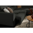 ECKSOFA in Struktur Schwarz  284/205 cm  - Schwarz, Design, Kunststoff/Textil (284/205cm) - Xora