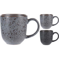 ŠALICA   380 ml     - tamno siva/zelena, Basics, keramika (9/9,7cm)