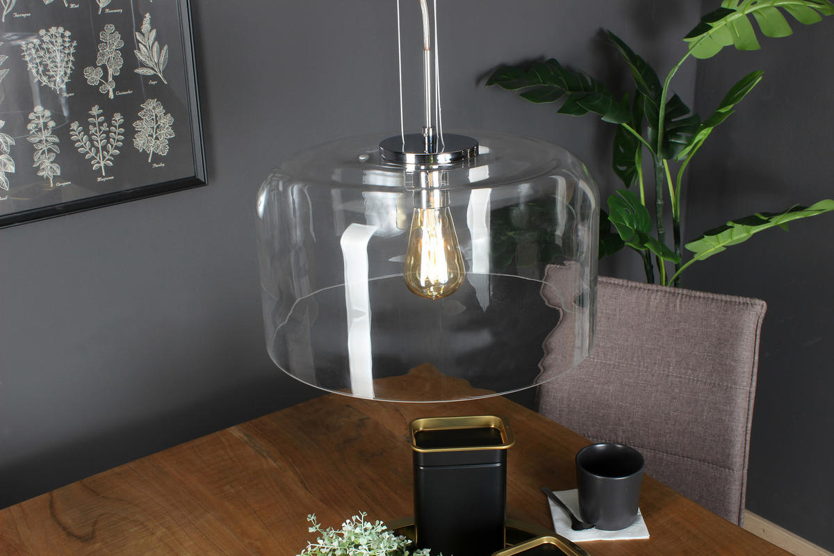 HÄNGELEUCHTE Gibus 30/15 cm   - Transparent, Design, Glas (30/15cm)