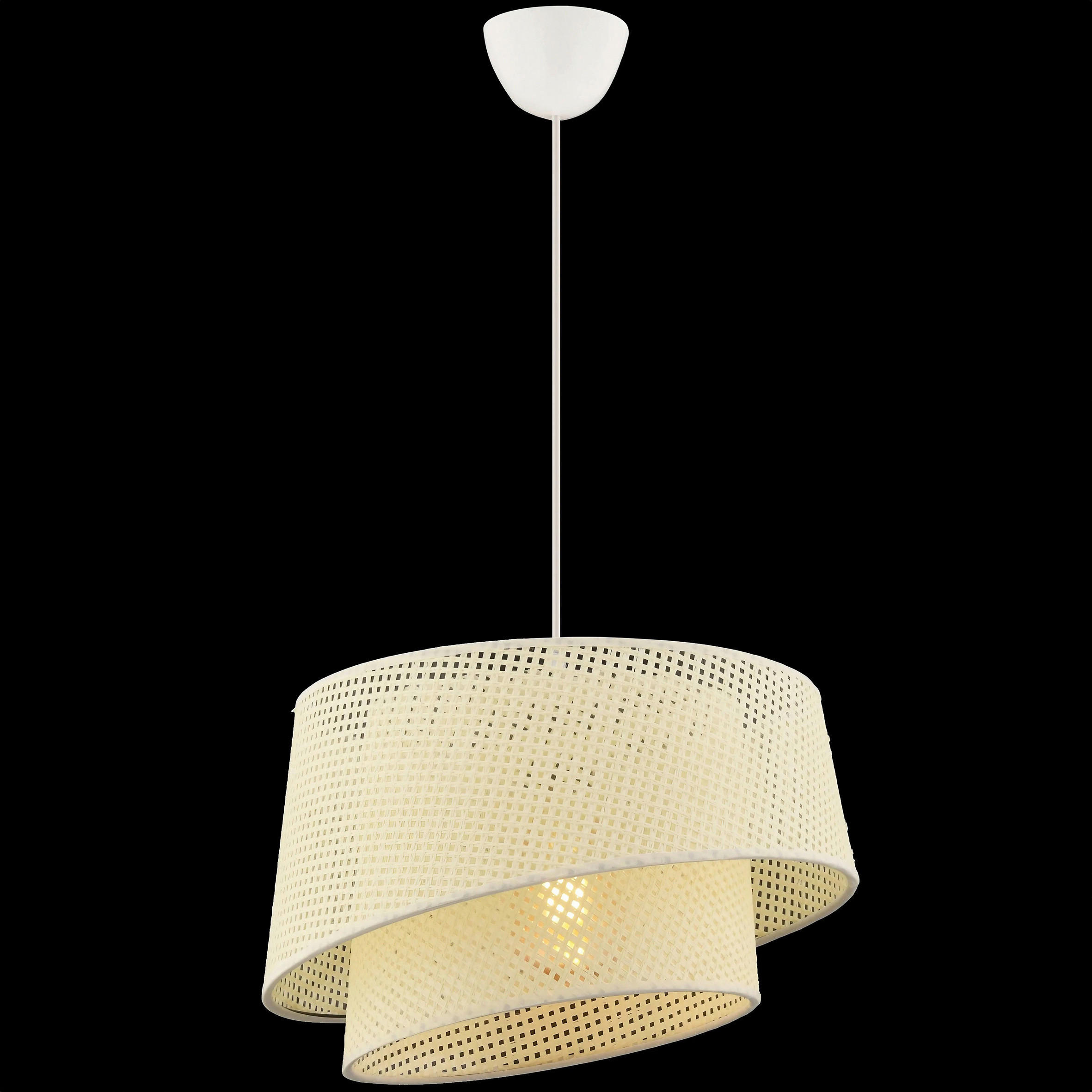 HÄNGELEUCHTE 32/65 cm   - Weiß, Design, Textil/Metall (32/65cm) - P & B