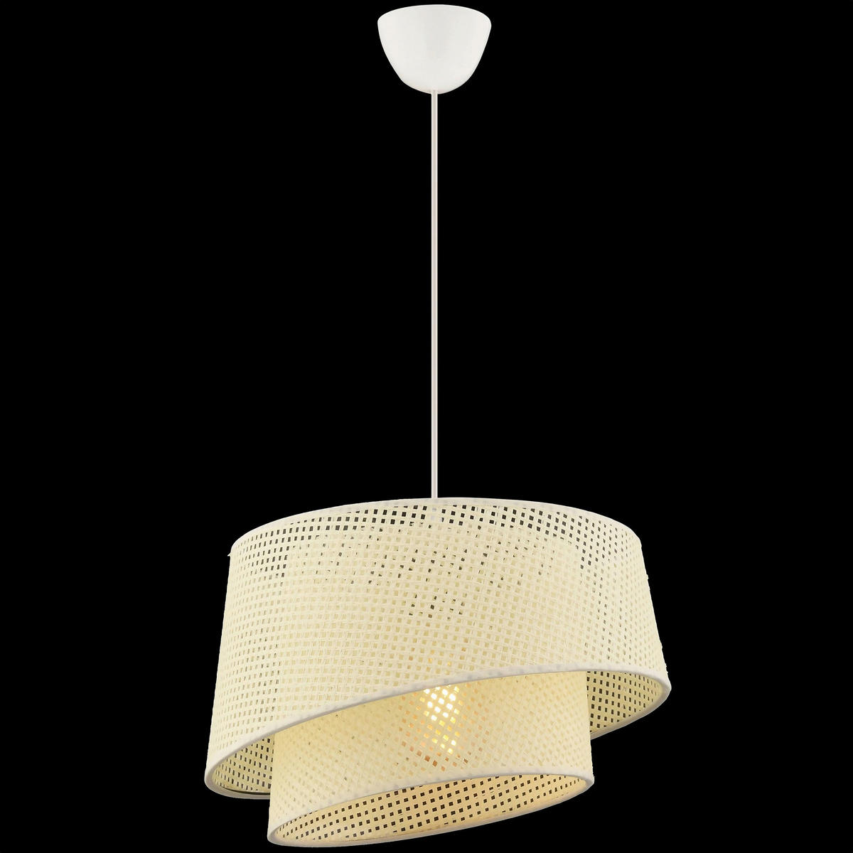 HÄNGELEUCHTE 32/65 cm   - Weiß, Design, Textil/Metall (32/65cm) - P & B