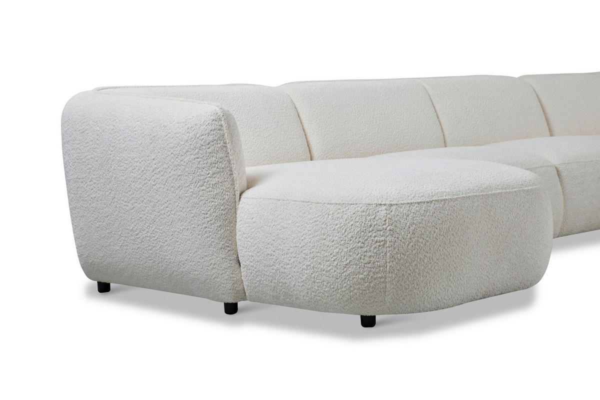 SOFFA i vit  - vit/svart, Design, textil/plast (250/73/354cm) - Pure Home Comfort